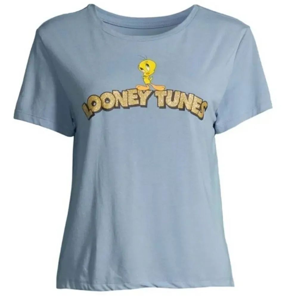 Warner Bros Looney Tunes XL 15-18 Blue short sleeved t-shirt with Tweety on the